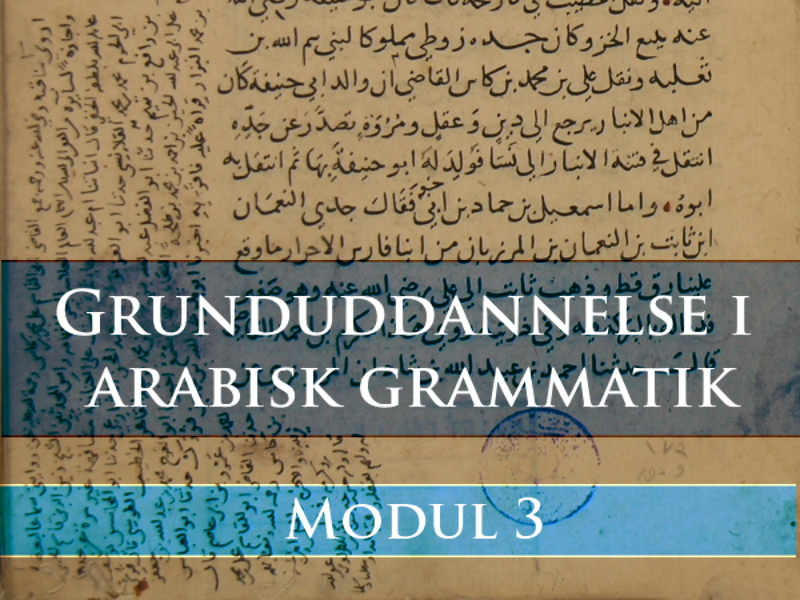 Dybere ind i arabisk grammatik: Syntaks og morfologi – del 2